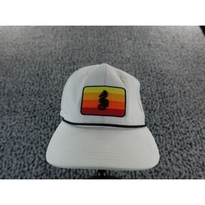Pukka White Baseball Cap Seahorse Patch Adjustable Snapback Mens